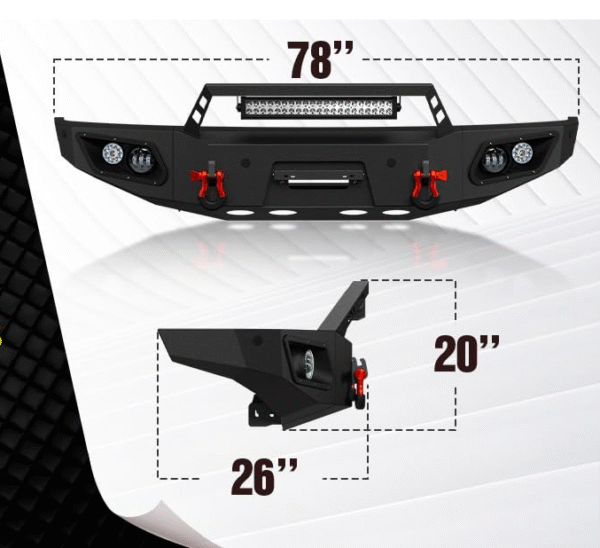 2017-2022 Ford - F250/F350/F450 Super Duty Carbon Steel Front Bumper - Image 5