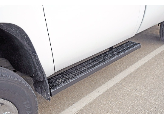 1999-2014 Ford Econoline 7" Black Steel Grip Steps Running Boards