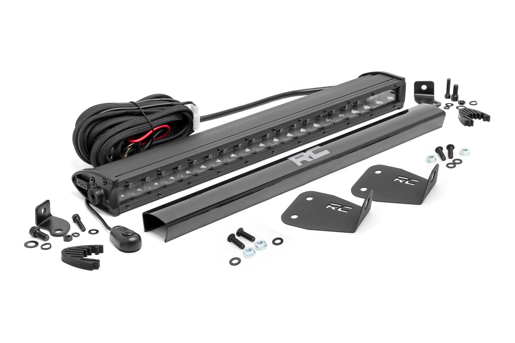 LED Light | Bumper Mount | 20" Black Single Row | Ford Bronco Sport (21-22)