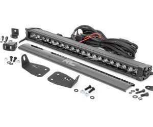 LED Light | Bumper Mount | 20" Black Single Row | White DRL | Ford Bronco Sport (21-22)