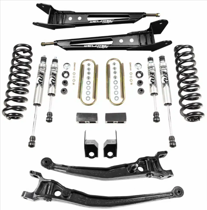 Ford E-Series Van E150 E250 E350 3’’ Suspension Lift Kit - Extended Radius Arms | Fox Performance Shocks - for up to 33" Tires